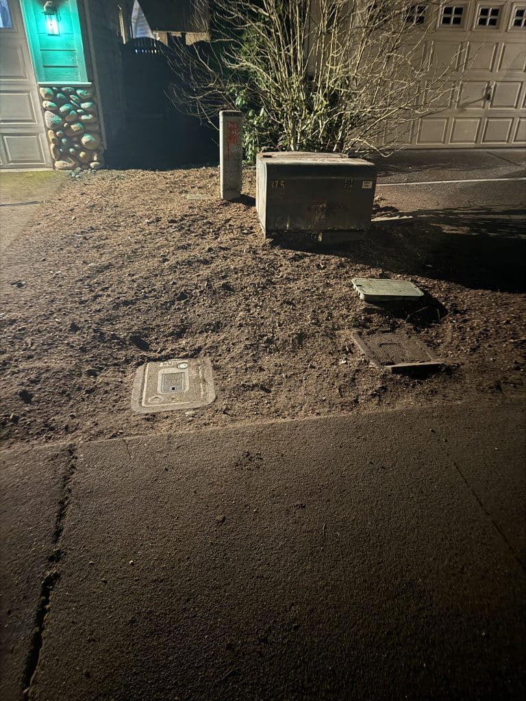 kirkland utility vault stump grinding after front view